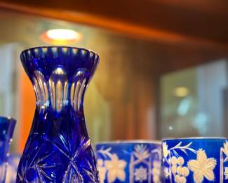 Cobalt blue bohemian crystal