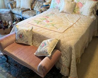 Full size bed with mid century modern frame