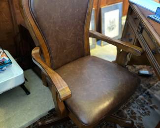 Elegant leather desk chair