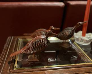 Hand carved birds