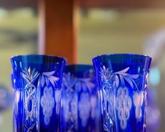 Cobalt blue Bohemia Czech glass