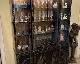 Gorgeous asian inspired lighted cabinet