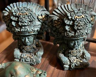 Vintage mexican / mayan bookends