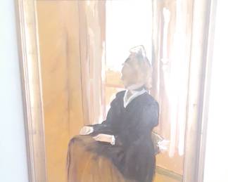 Framed,  hand-painted artwork 