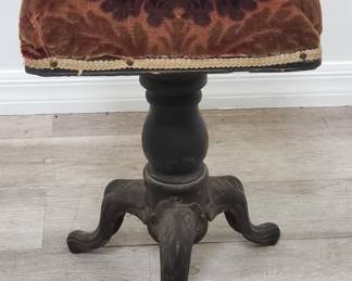 Lot # : 45 - Vintage cast iron & wood stool