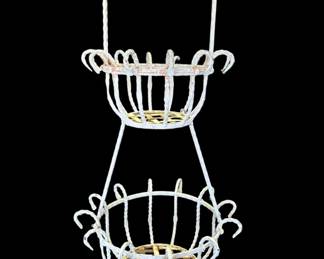 Lot # : 689 - Vintage 2 tier metal plant stand