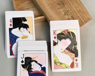 Lot # : 758 - Full deck of vintage Japanese erotic playing cards