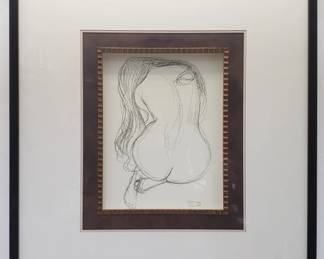 Lot # : 739 - Chiglee of Gustav Klimt nude sketch