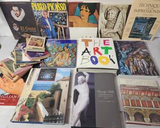 Lot # : 620 - Vintage art books hard & soft cover, box lot