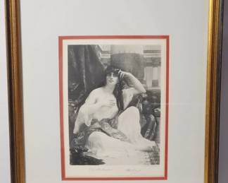 Lot # : 640d - Antique hand signed Alex Cabanel print c1882