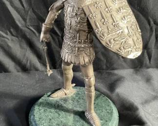 Lot # : 378 - Vintage sterling knight sculpture on marble base
