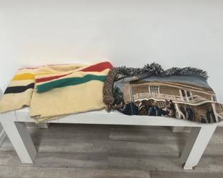 Lot # : 325 - Vintage wool blanket and Robert E. Lee throw