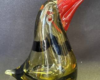 Lot # : 500z - Vintage hand-blown art glass toucan