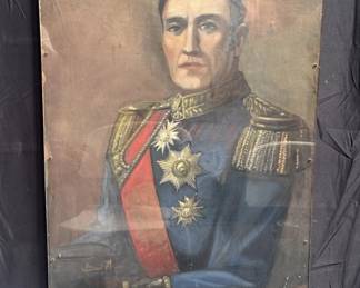 Lot # : 22 - Vintage framed oil on board officers portrait