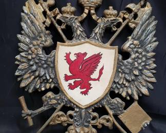 Lot # : 14 - Aluminum wall-hanging coat of arms