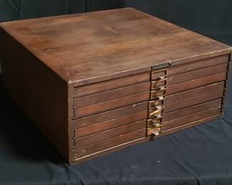 Lot # : 77 - H.H. Hawley Co. 7-drawer tabletop flat file