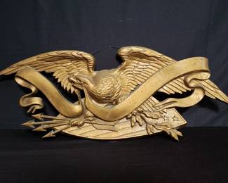 Lot # : 104 - Spelter eagle wall plaque