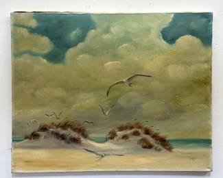 Lot # : 61 - Vintage signed oil on canvas 23" x 30"