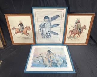 Lot # : 895 - Group of vintage Native American prints