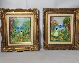 Lot # : 615d - Vintage Louis Cardin enamel on copper hand painted