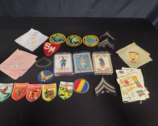Lot # : 64 - Group of vintage patches and handkerchiefs