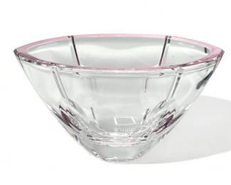 Lot # : 547a - Pink Lenox crystal bowl, 4” h. X 7” w.