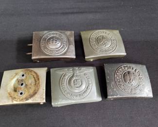 Lot # : 410 - Group of vintage German belt buckles