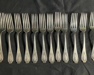 Lot # : 201 - Group of sterling silver forks