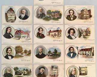 Lot # : 762 - 13 antique classical music composers