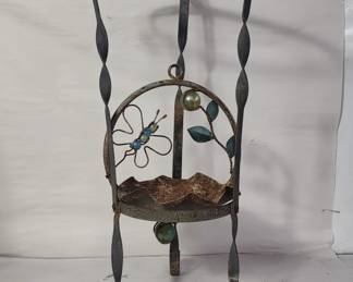 Lot # : 550 - Cast iron & marbles vintage plant stand