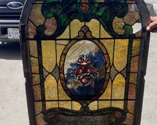 Lot # : 880 - Antique stained glass window