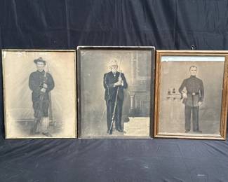 Lot # : 898 - Group of antique accented photo print portraits
