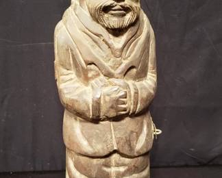 Lot # : 417 - Antique carved wood figural wine case