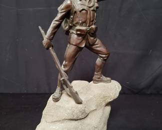 Lot # : 447 - Vintage German soldier spelter figurine