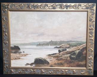 Lot # : 845 - Signed oil painting on canvas