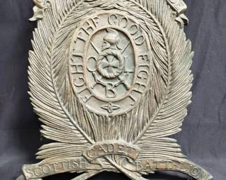 Lot # : 18 - Brass Scottish plaque