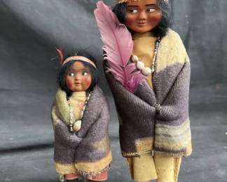 Lot # : 600 - Vintage Skookum dolls