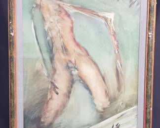 Lot # : 821 - Signed nude abstract painting