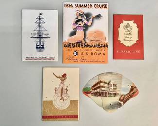 Lot # : 741 - 5 Items of vintage travel ephemera