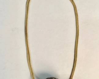 Lot # : 747 - Vintage necklace with brass-star-inlaid