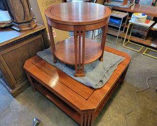 Stickley coffee and lamp table