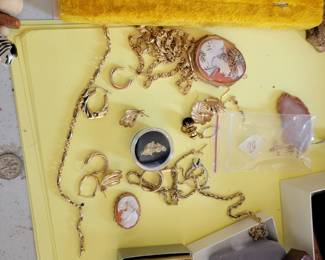 Gold Cameos, necklaces & Nuggets