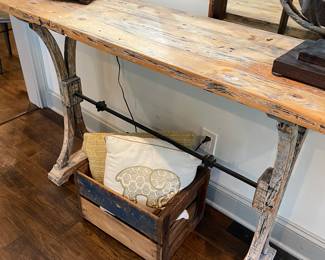 Entry Table with Iron Accents