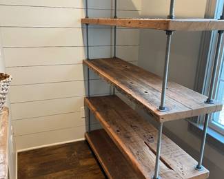 Industrial Wood Shelving - there are 2 of these