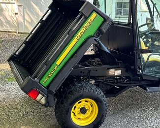 DIESEL JOHN DEERE GATOR 855D 4X4 SIDE-BY-SIDE WITH DUMP BED | 855D John Deere side-by-side with enclosed cab with glass doors, power steering, four-wheel-drive, dump bed 10,179 miles no warning lights. All systems appear to function some accessory wires battery mounting in the front for a plow.

If you are interested in seeing the gator please email, call, or text Alex the Auction Manager alex@aces.net / (475) 500-7075