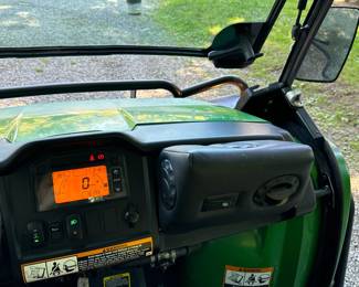 DIESEL JOHN DEERE GATOR 855D 4X4 SIDE-BY-SIDE WITH DUMP BED | 855D John Deere side-by-side with enclosed cab with glass doors, power steering, four-wheel-drive, dump bed 10,179 miles no warning lights. All systems appear to function some accessory wires battery mounting in the front for a plow.

If you are interested in seeing the gator please email, call, or text Alex the Auction Manager alex@aces.net / (475) 500-7075