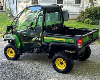 DIESEL JOHN DEERE GATOR 855D 4X4 SIDE-BY-SIDE WITH DUMP BED | 855D John Deere side-by-side with enclosed cab with glass doors, power steering, four-wheel-drive, dump bed 10,179 miles no warning lights. All systems appear to function some accessory wires battery mounting in the front for a plow.

If you are interested in seeing the gator please email, call, or text Alex the Auction Manager alex@aces.net / (475) 500-7075