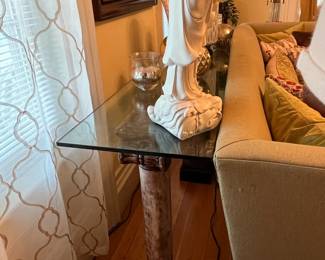 Beautiful Beveled Glass Couch Table