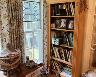 Sunroom Books, Cassettes, CD Player, Snake Baskets, Stained Glass Panels & More