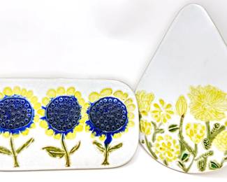 2 Mid-Century Bennington Vermont Stoneware Trivet Wall Hangings, Stamped & Numbered
Lot #: 121